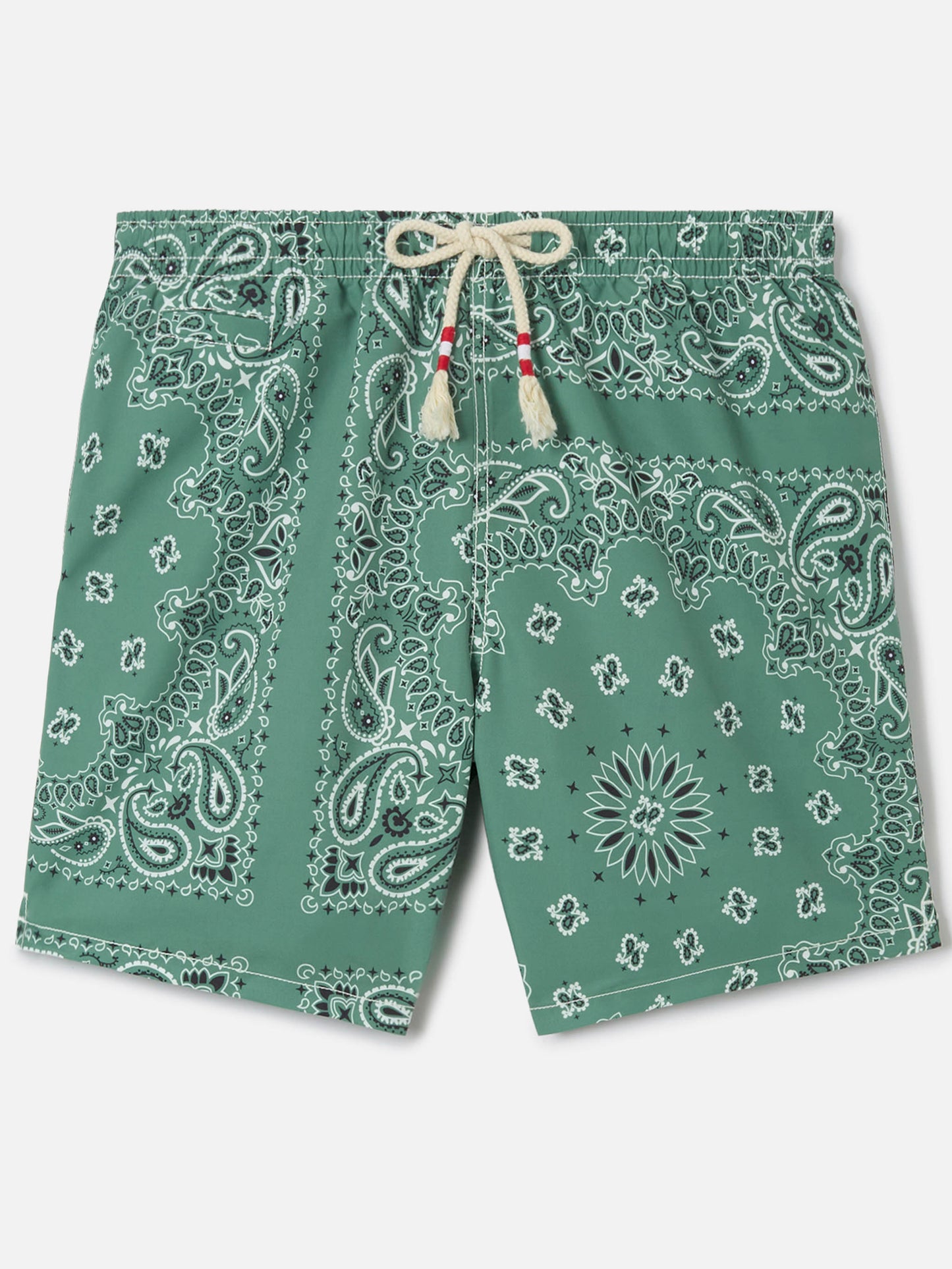 Caprese swim shorts with military green bandana print