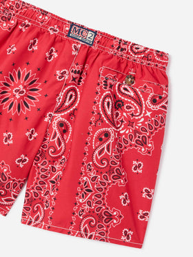 Bañador corto para niño con estampado bandanna 