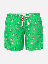 Boy swim shorts with paisley print