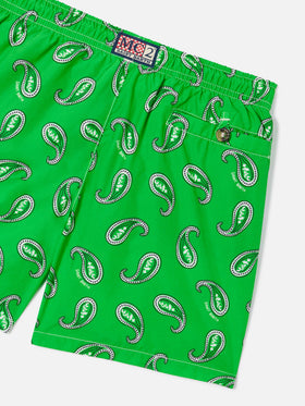 Costume da bagno da bambino con stampa paisley