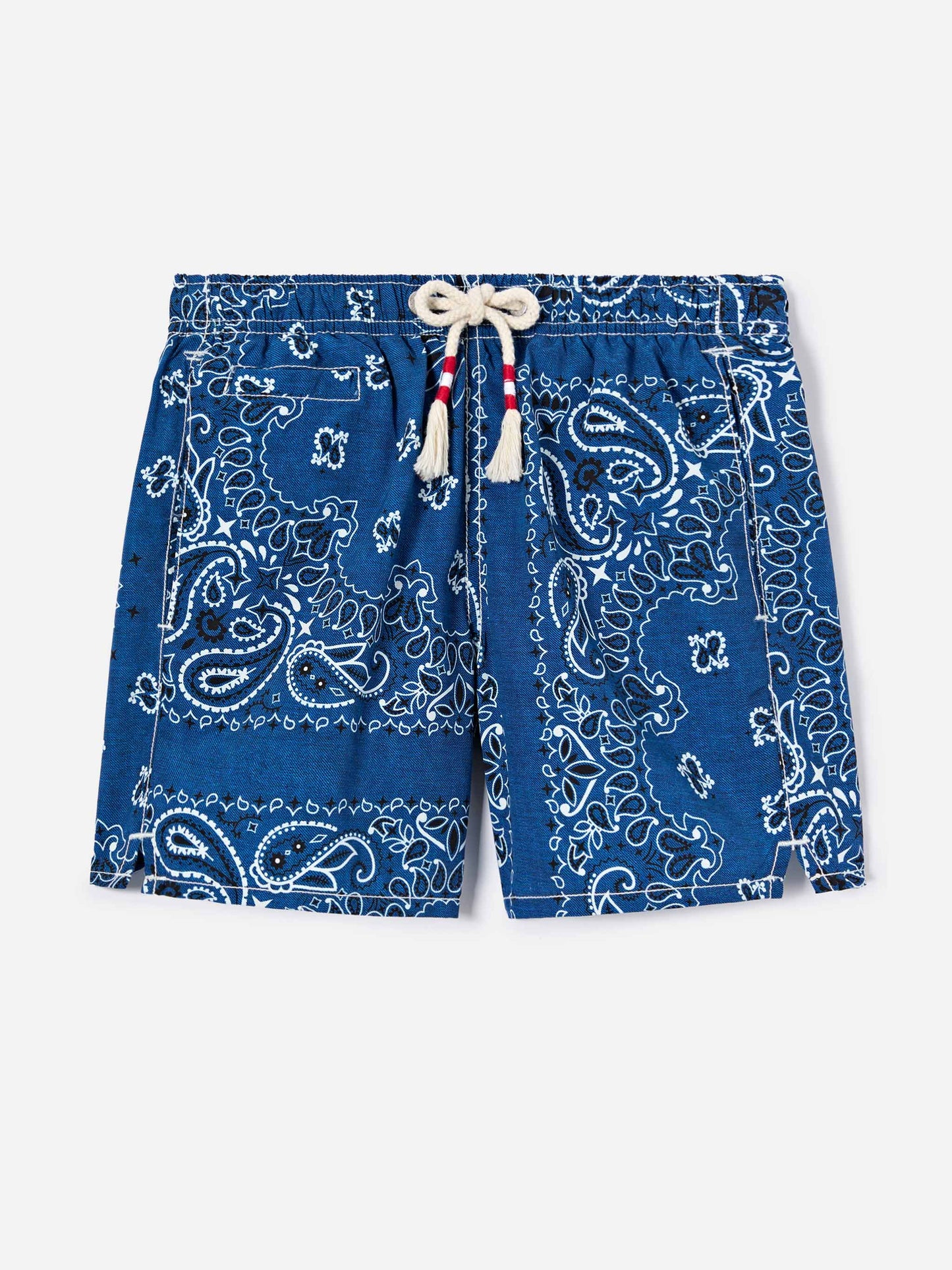 Caprese Jr swim shorts with blue navy bandana print