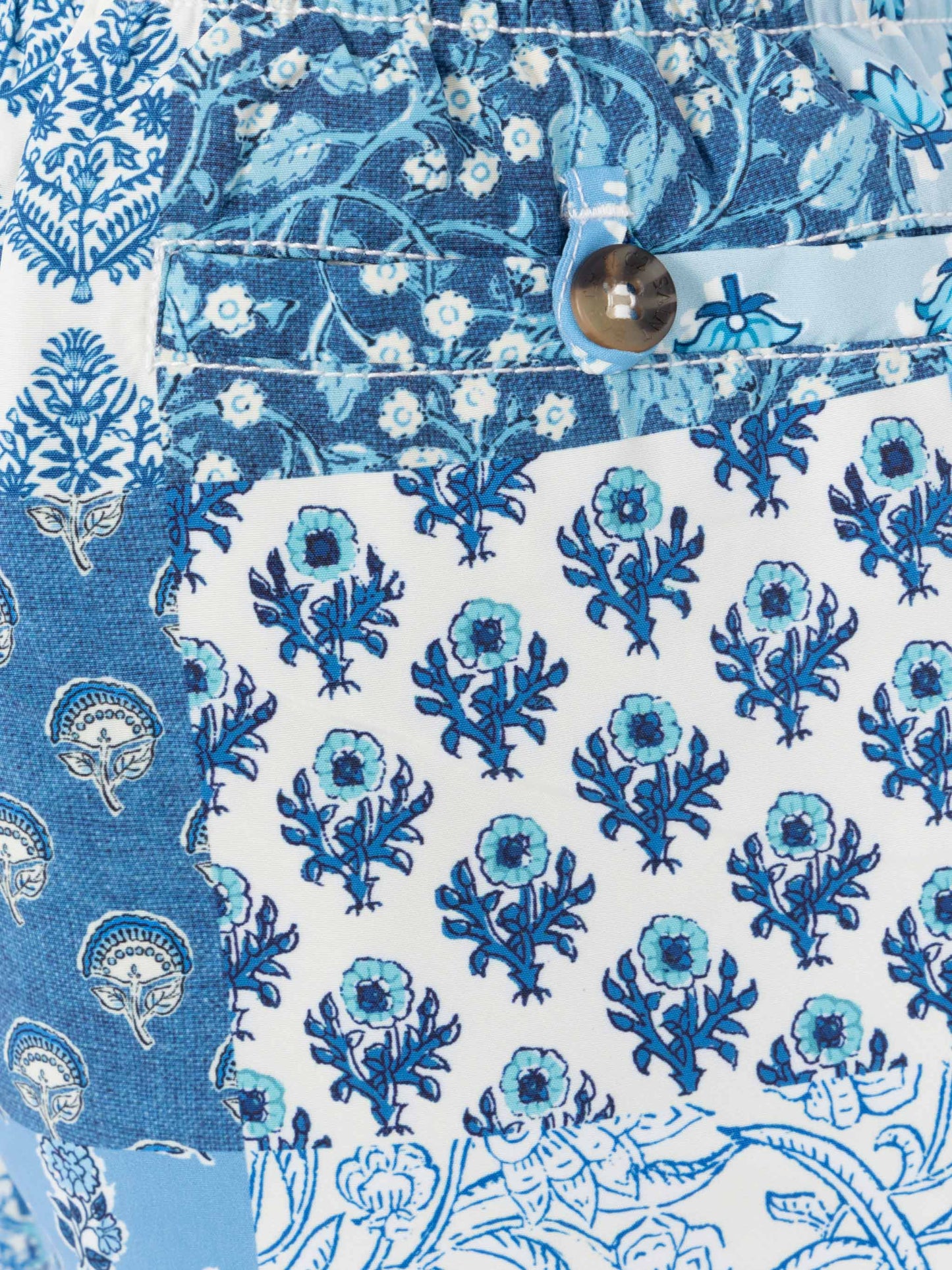 Mid-length swim-shorts Caprese Jr with floral print - MC2 Saint Barth