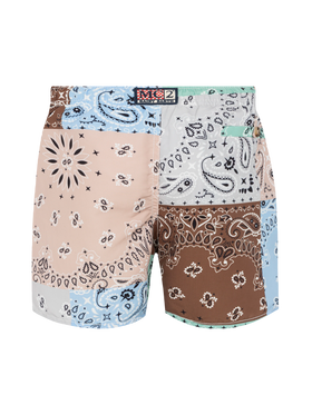Mid-length swim-shorts Caprese Jr with bandanna patch print - MC2 Saint Barth