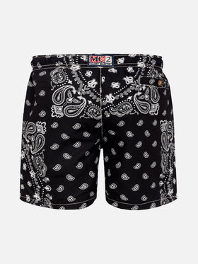 Mid-length swim-shorts Caprese Jr with bandanna print - MC2 Saint Barth