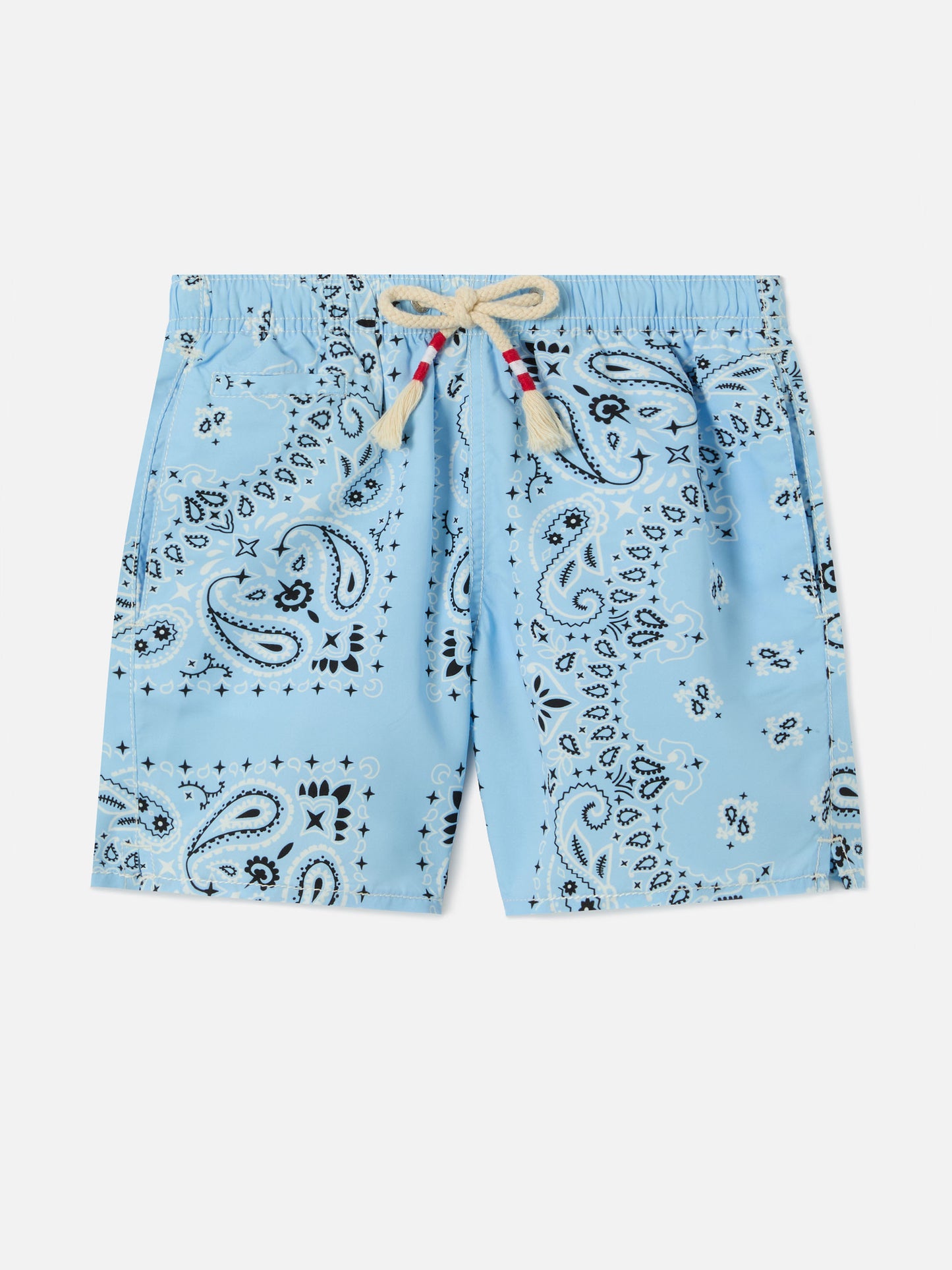 Costume Caprese Jr con stampa bandana azzurra