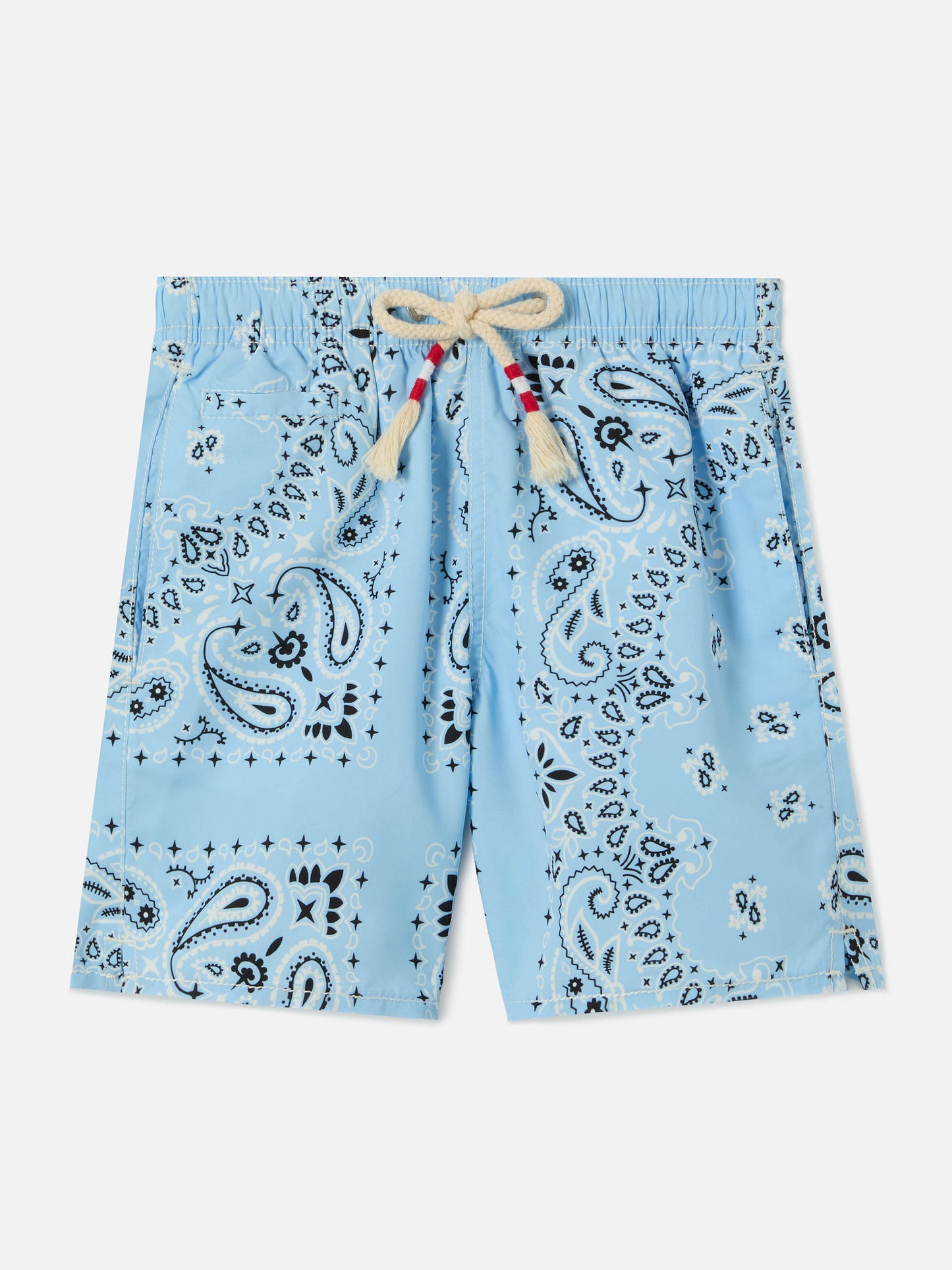 Costume Caprese Jr con stampa bandana azzurra