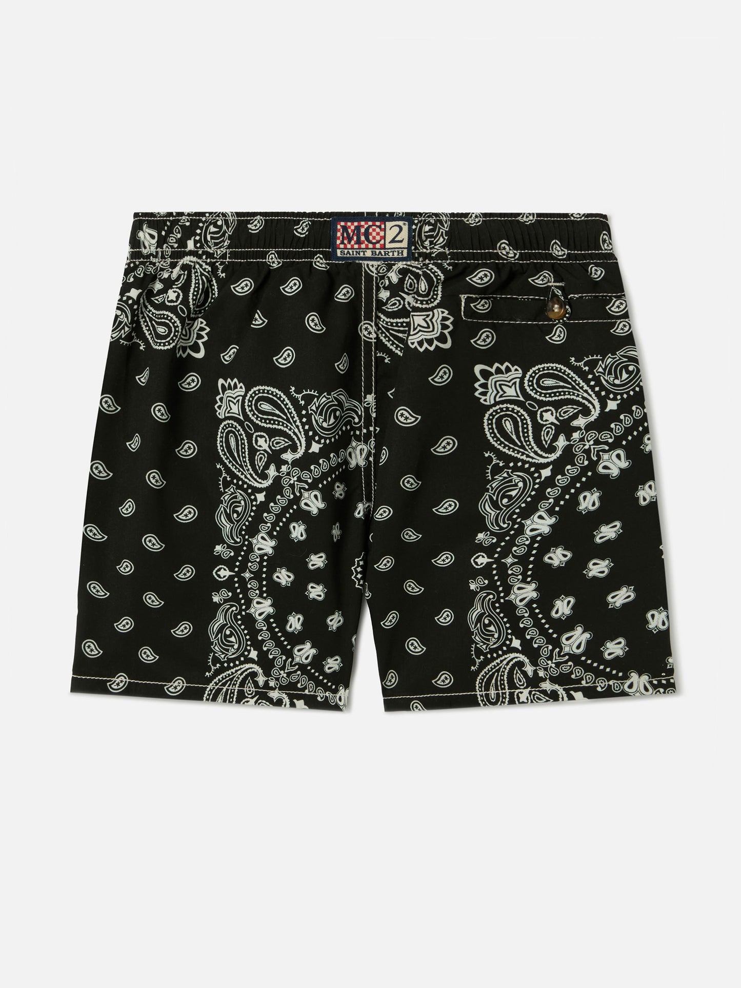 Costume Caprese Jr con stampa bandana nera