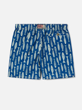Costume Caprese Jr con stampa sardine