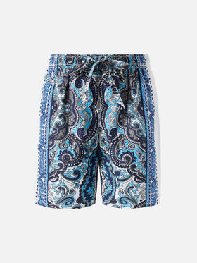 Mittellange Badeshorts Caprese Jr mit Zigeunermuster
