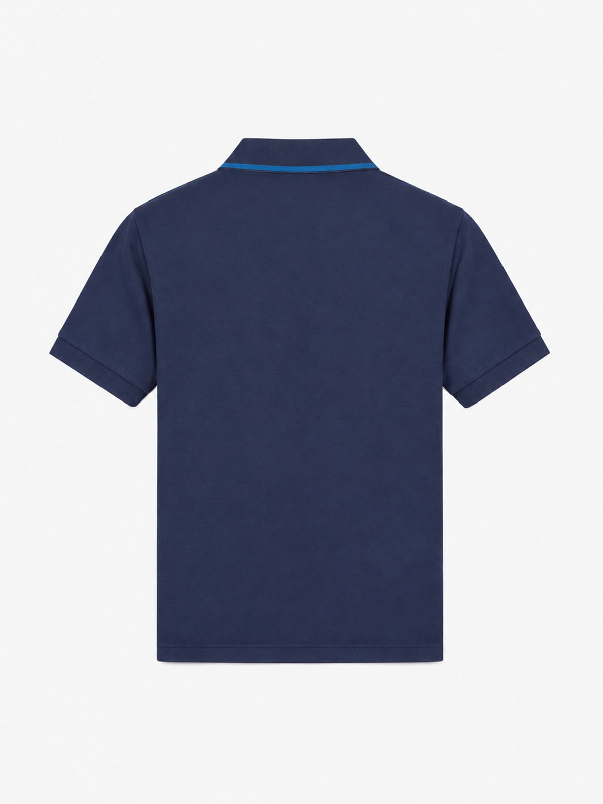 Polo Cardiff Jr blu in piquet con ricamo