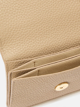 Portacarte Card Holder in pelle martellata nocciola