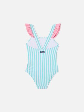 Einteiliger Badeanzug Carol mit Minnie-Streifenprint | Special Edition 