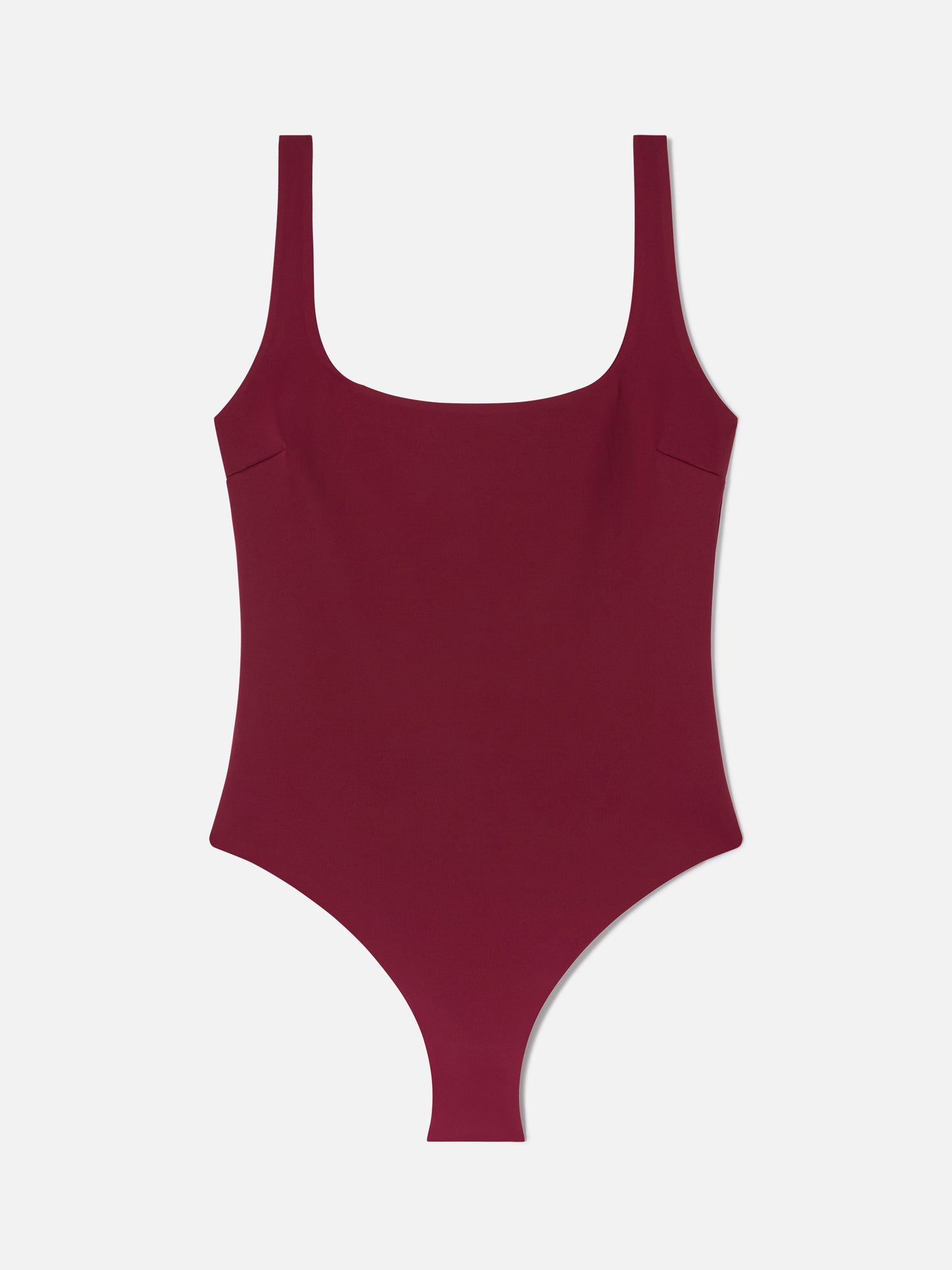 Costume intero scollo quadrato Cassandra in bordeaux