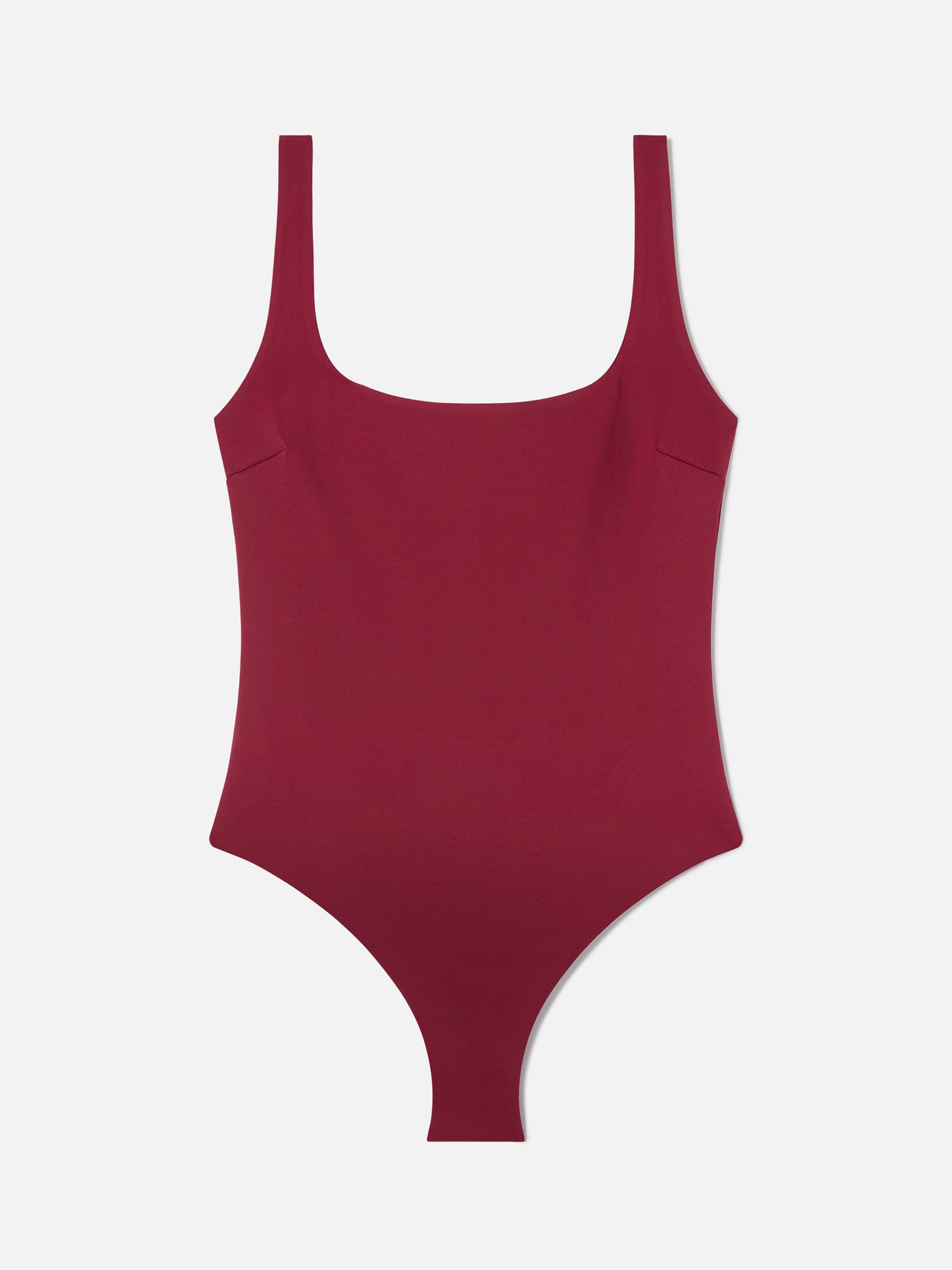 Costume intero scollo quadrato Cassandra in bordeaux