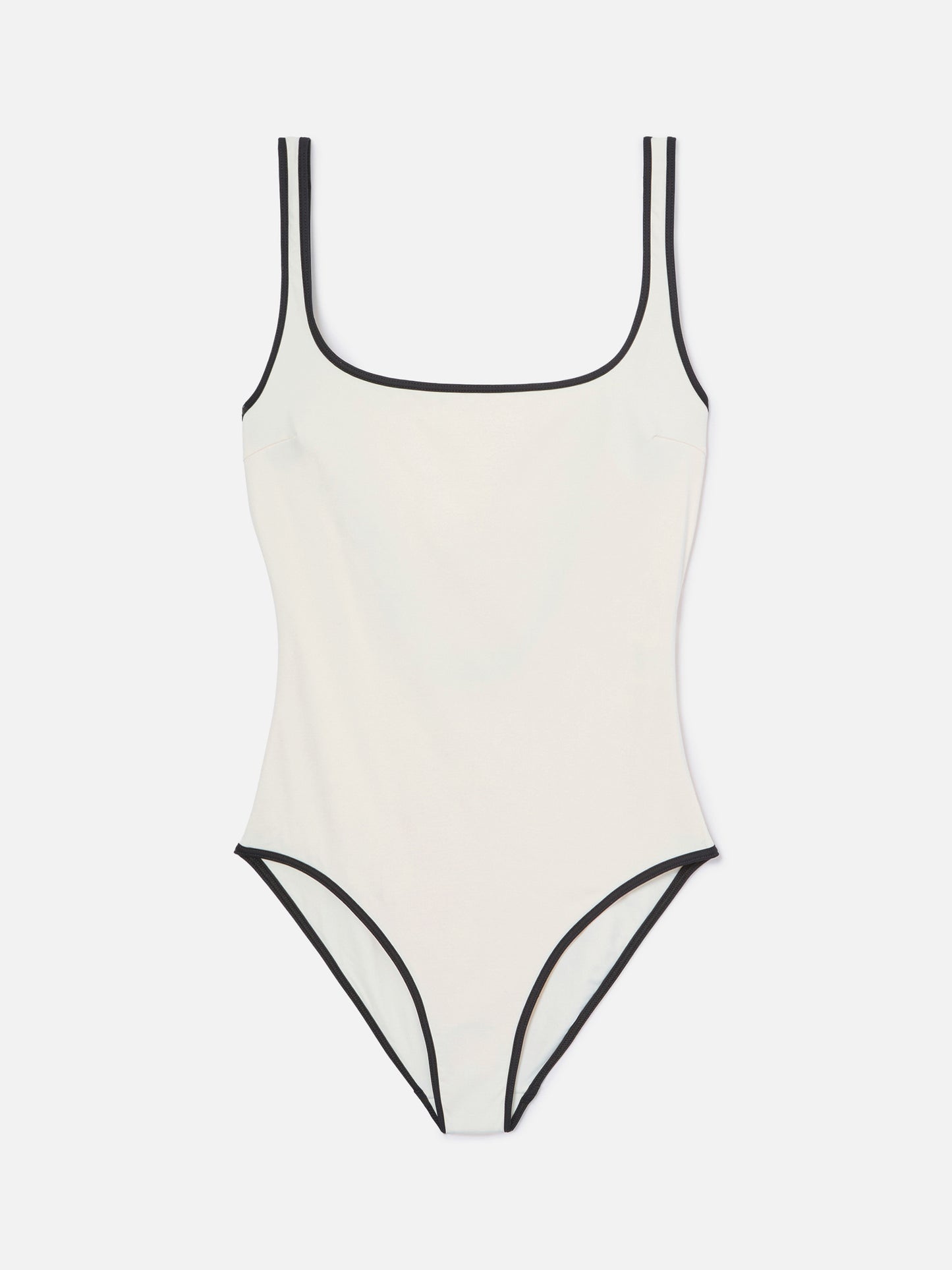 Cassandra String one-piece swimsuit in cream with contrast details