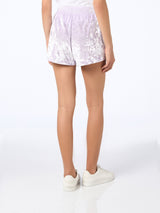 Woman lilac chenille pull up shorts Cate