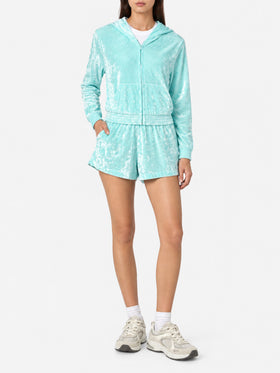 Shorts Cate de chenilla verde agua 
