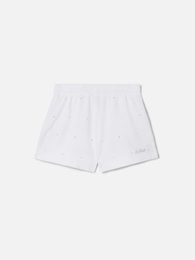 Shorts Cate Light in cotone con strass