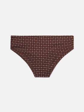 Slip mare Cayo marrone con stampa geometrica