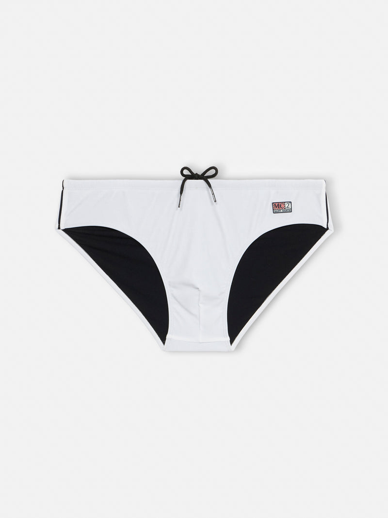 Man white swim briefs Cayo