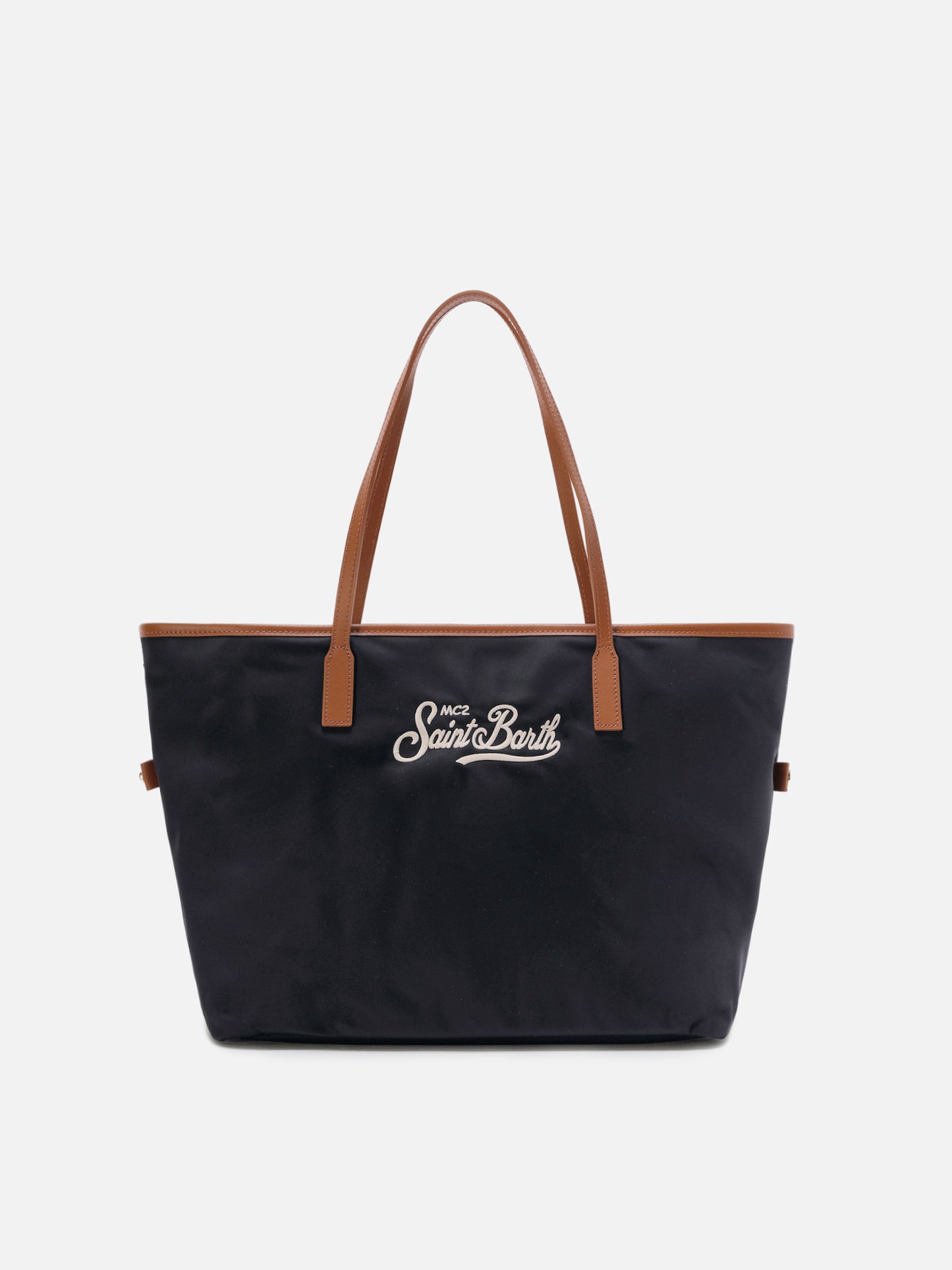 Borsa City nera regular in nylon