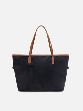 Borsa City nera regular in nylon