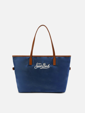 Borsa City blu navy large in nylon