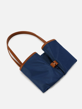 Borsa City blu navy large in nylon
