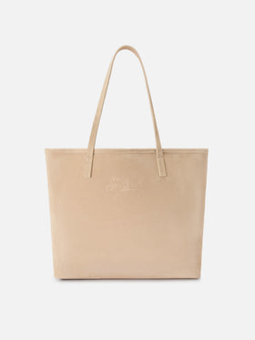 Borsa City regular in camoscio beige