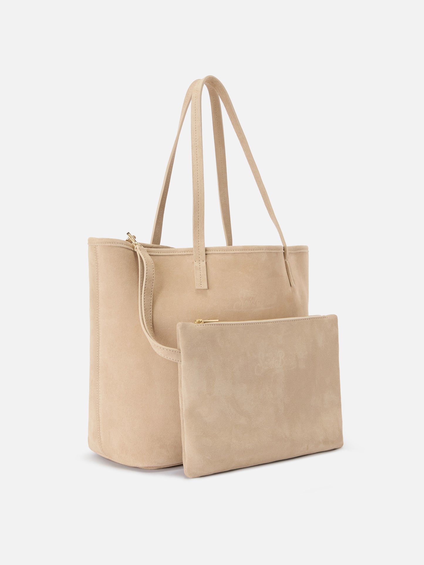 Borsa City regular in camoscio beige