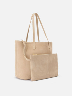Borsa City regular in camoscio beige