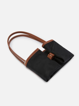 Borsa City medium in nylon nero