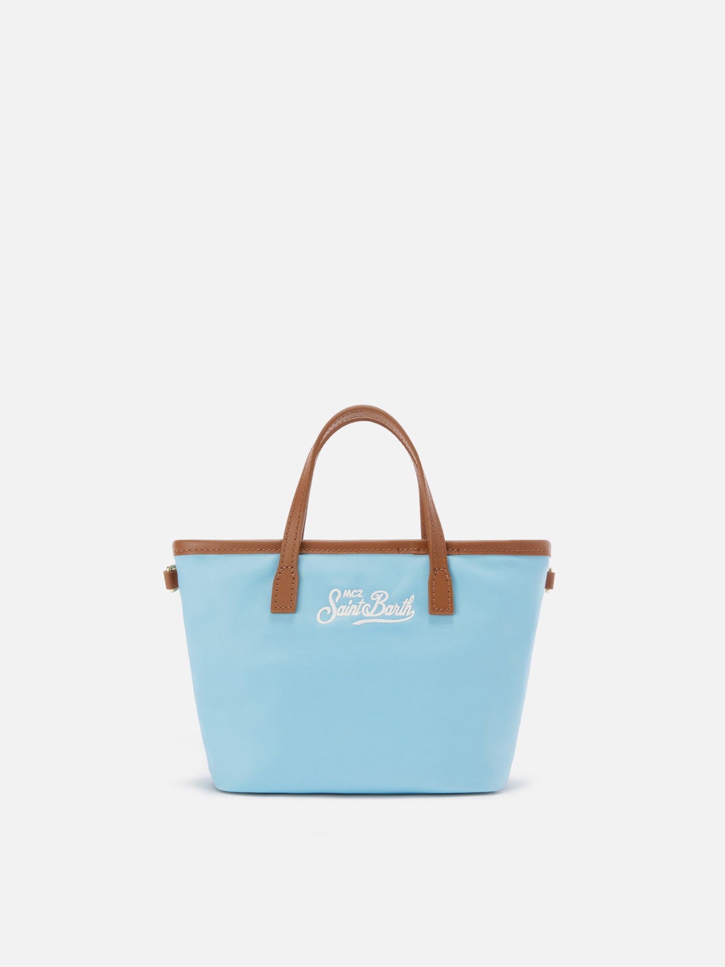 Light blue City mini nylon bag