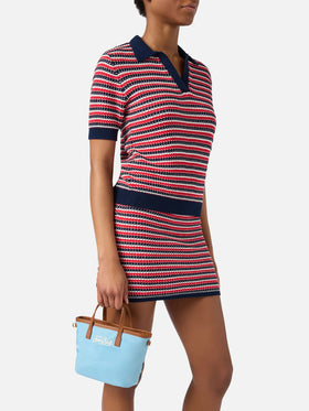 Light blue City mini nylon bag