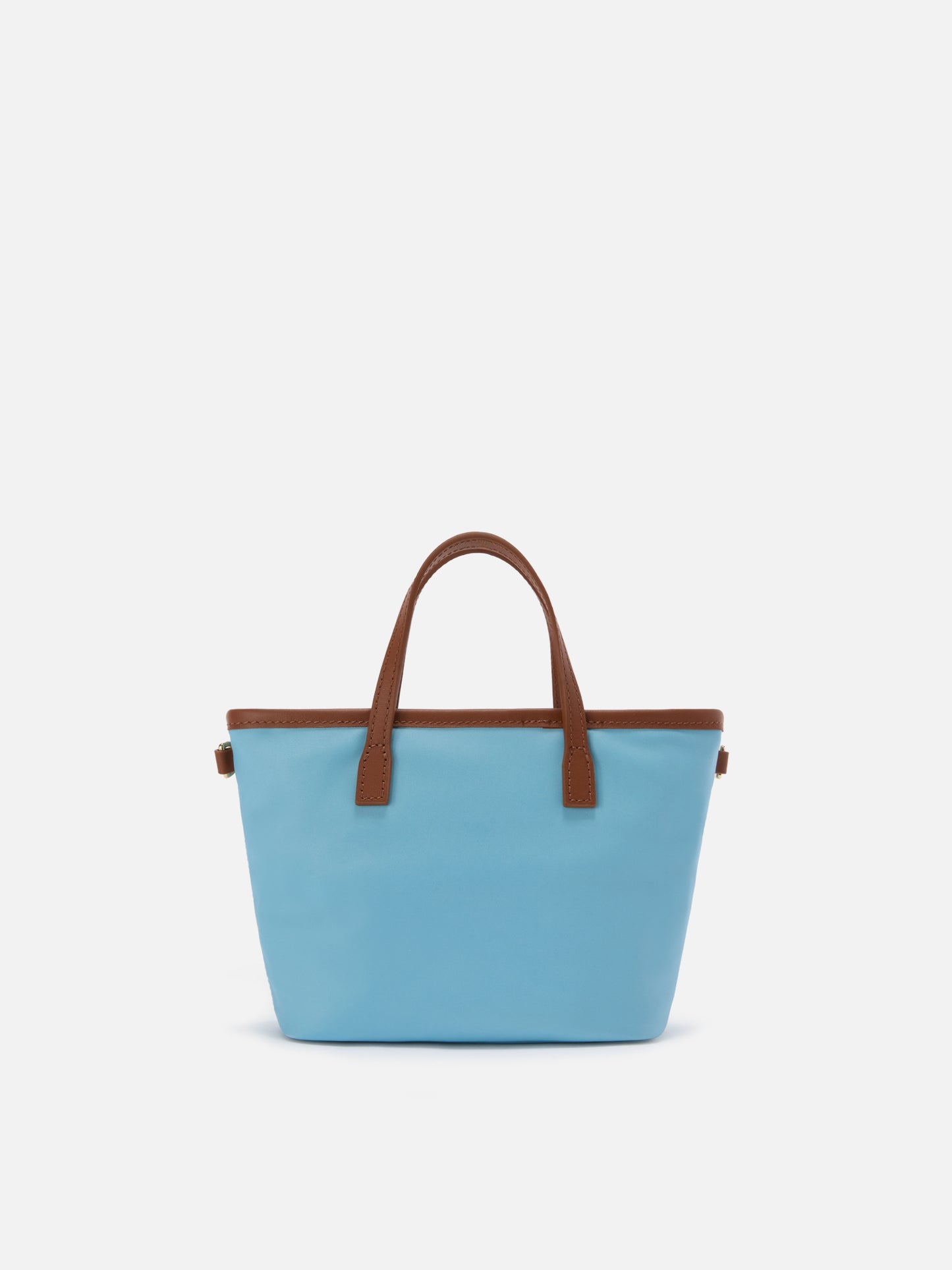 Borsa City mini in nylon azzurra