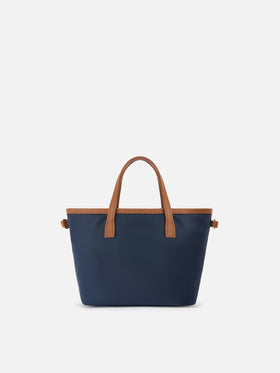Borsa City mini in nylon blu navy