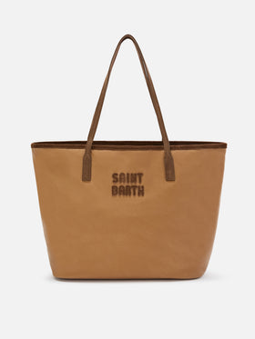 Nut Large City waxed bag with logo embroidery