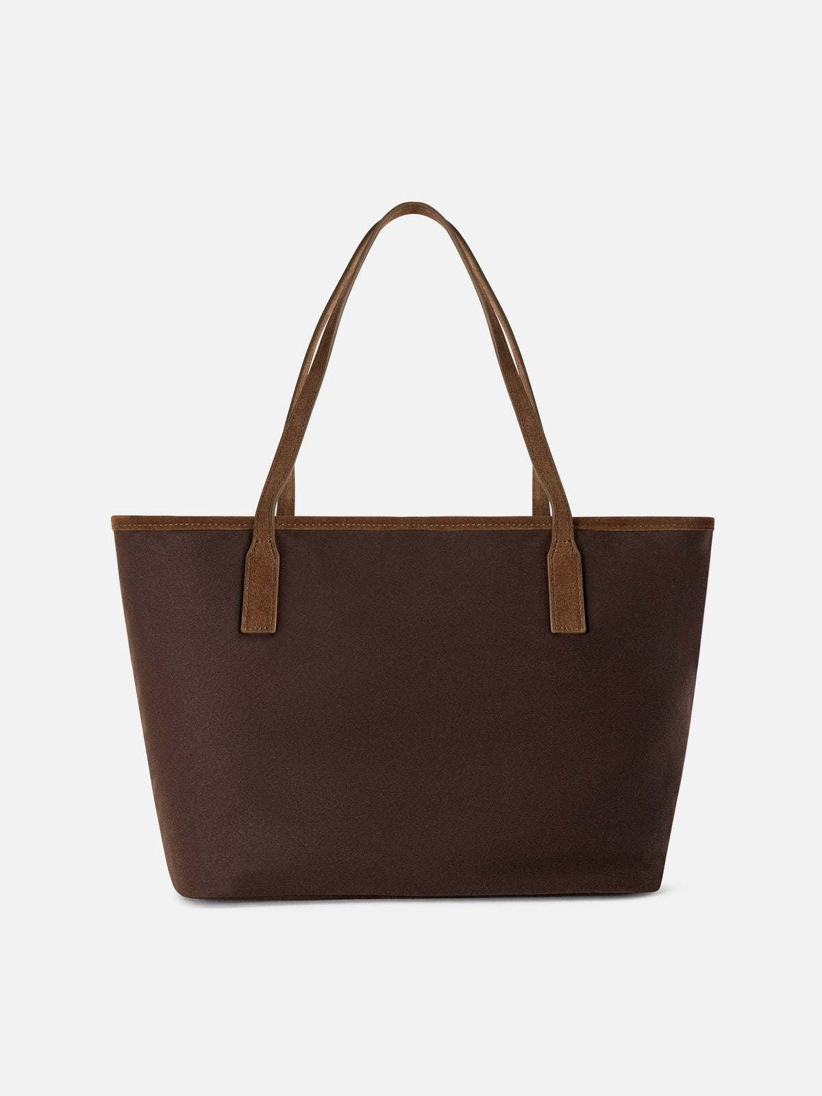 Braune gewachste Medium City Tasche mit Logo-Stickerei 