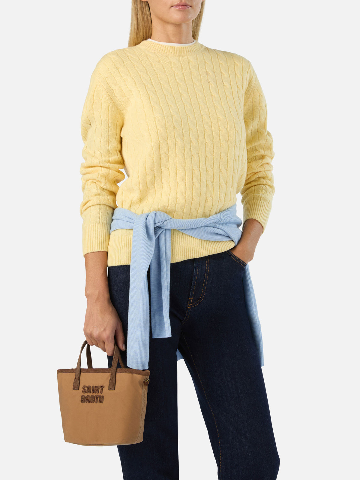 Nut Mini City waxed bag with logo embroidery