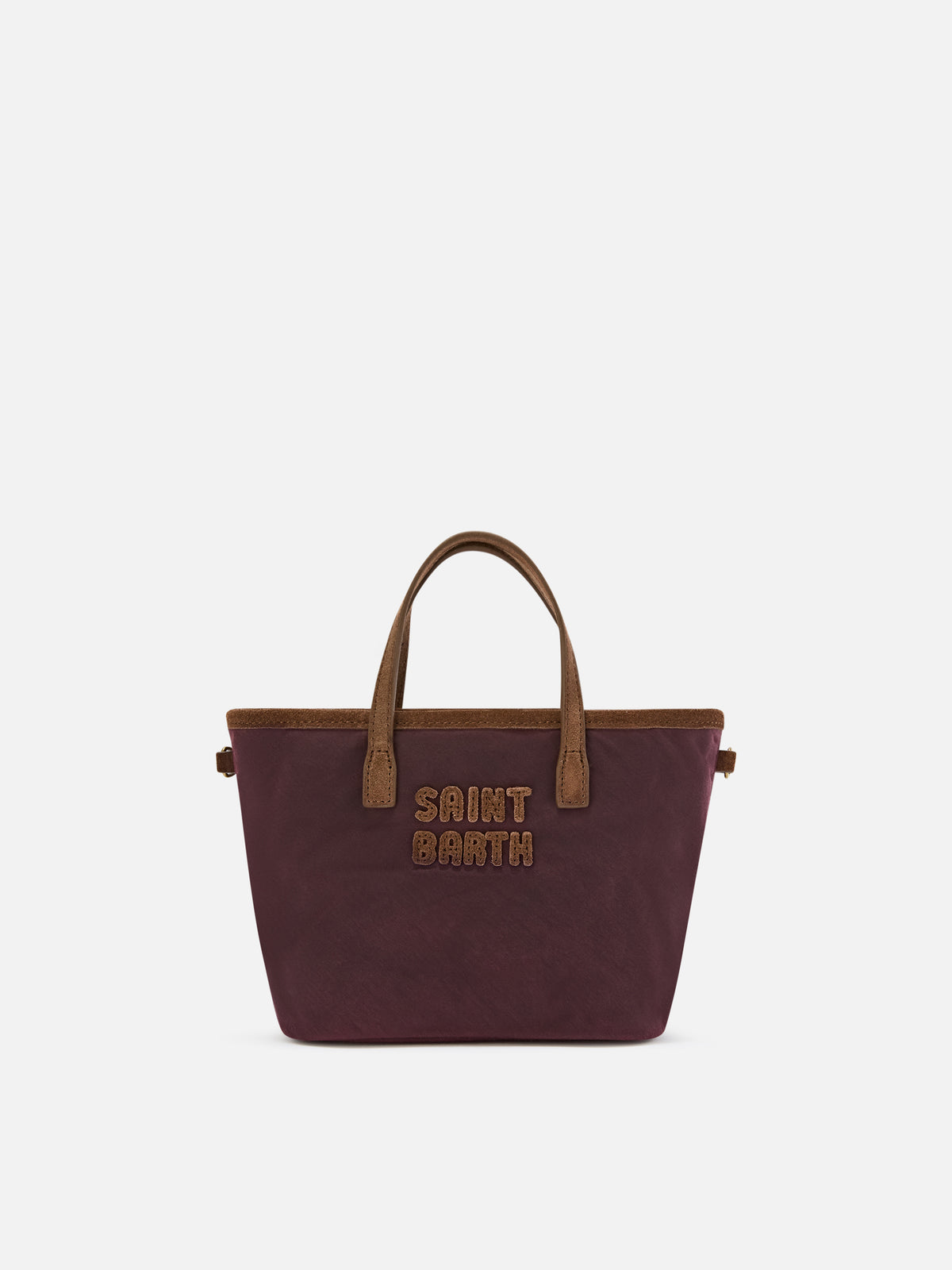 Bordeaux Mini City waxed bag with logo embroidery