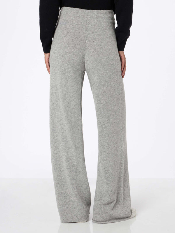 Woman mélange grey knit pants Cabon