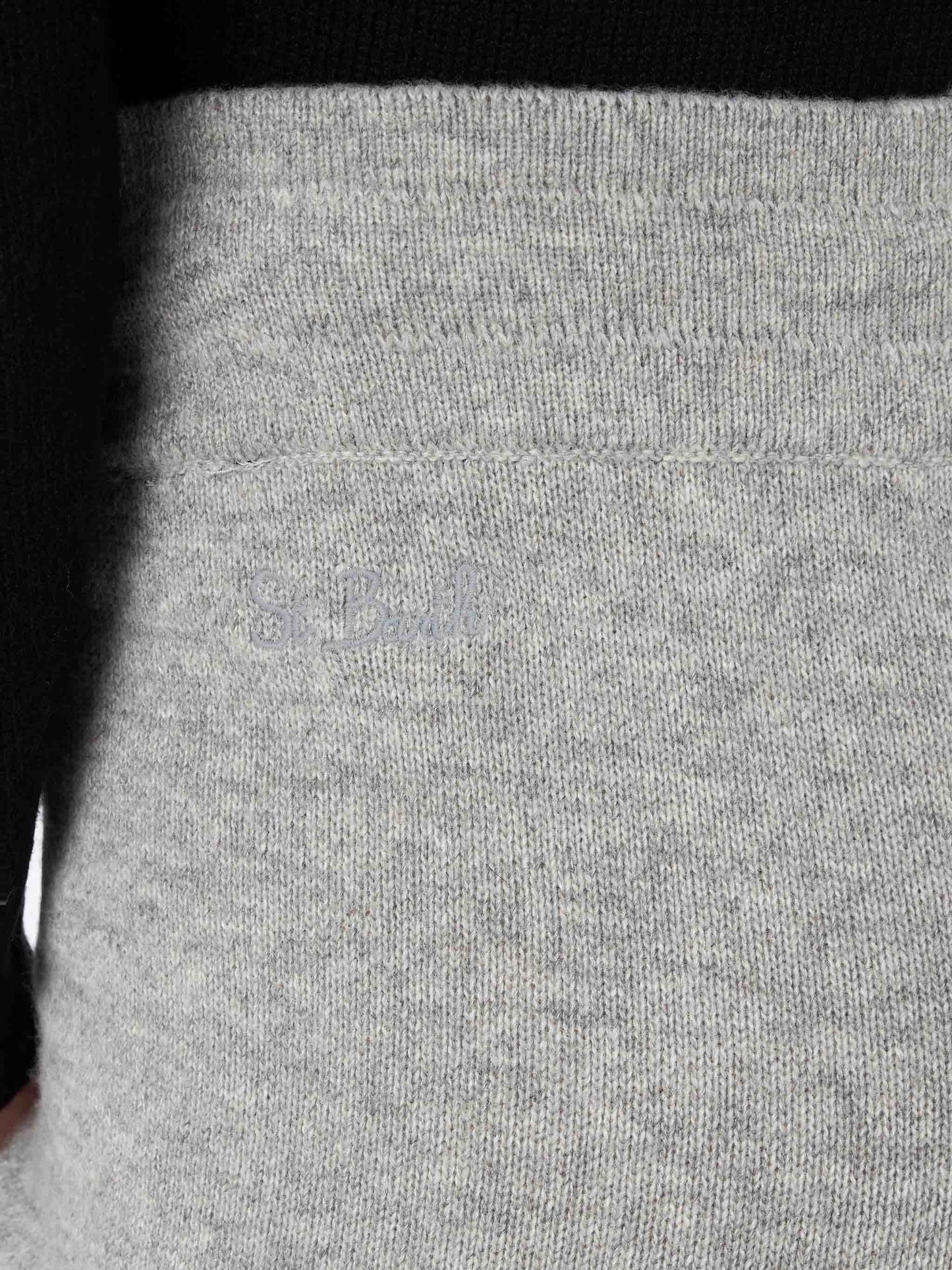 Woman mélange grey knit pants Cambon - MC2 Saint Barth