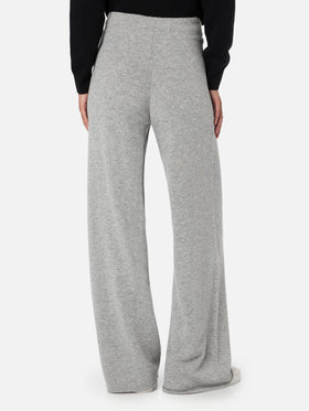 Pantaloni da donna in maglia grigio mélange Cambon