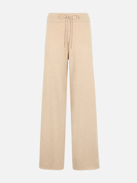 Woman beige cashmere blend knit pants Cambon - MC2 Saint Barth