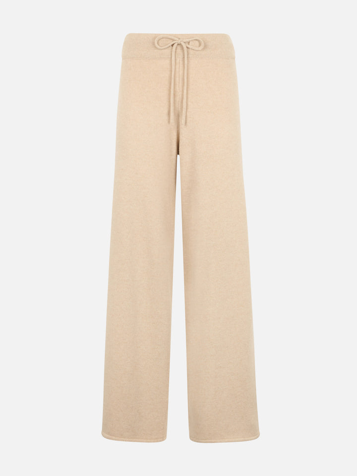 Woman beige cashmere blend knit pants Cambon - MC2 Saint Barth