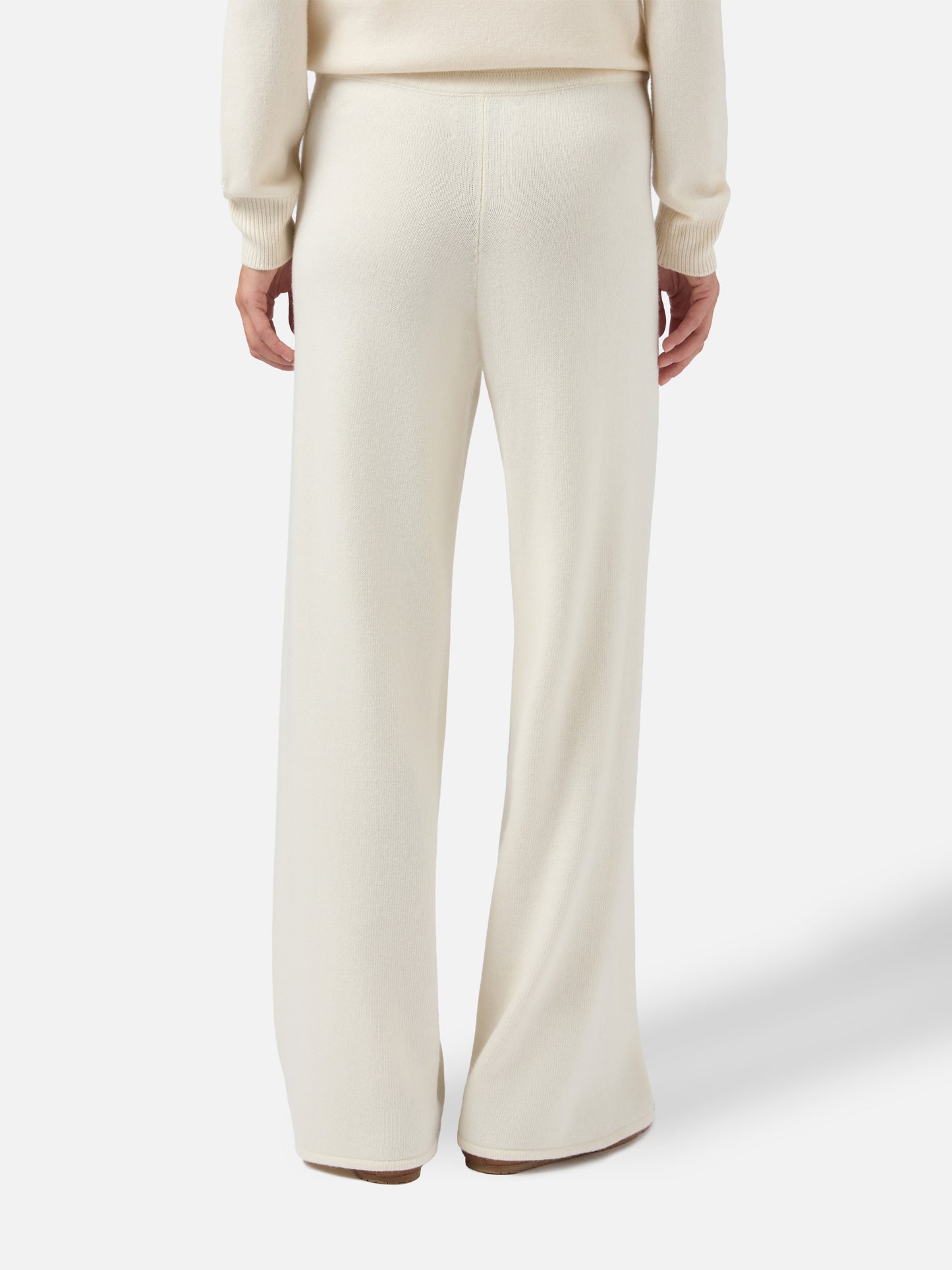Pantaloni Cambon in MISTO CASHMERE bianco