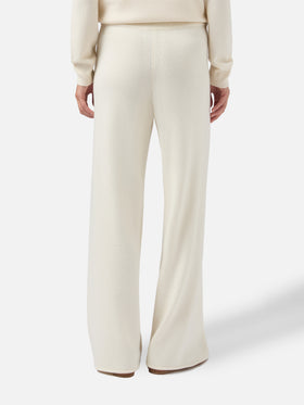 Pantaloni Cambon in MISTO CASHMERE bianco