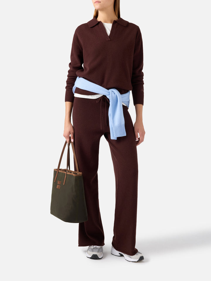 Pantalones de lana Brown Cambon 