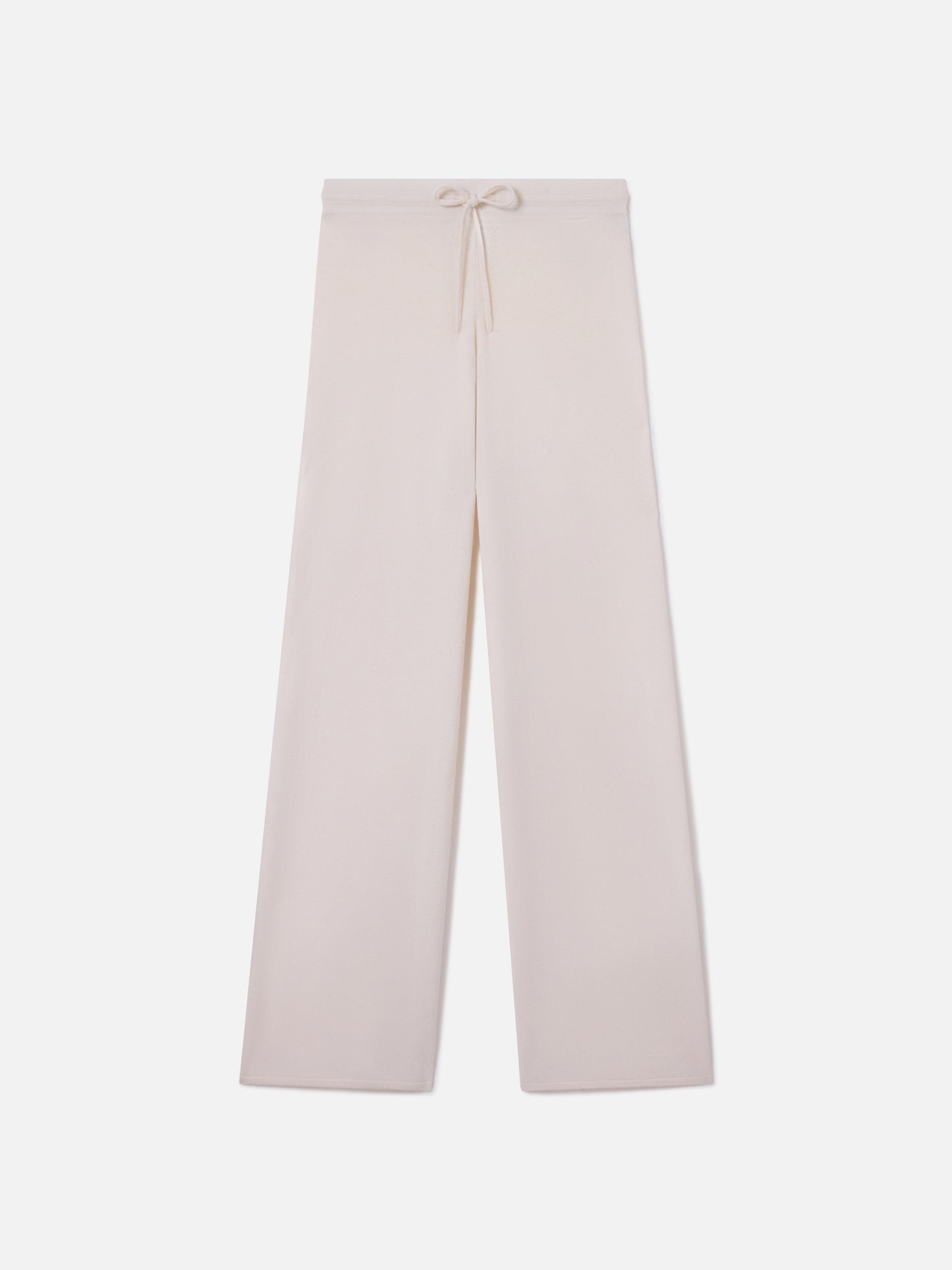 Pantalone Cambon in cashmere a gamba larga off white