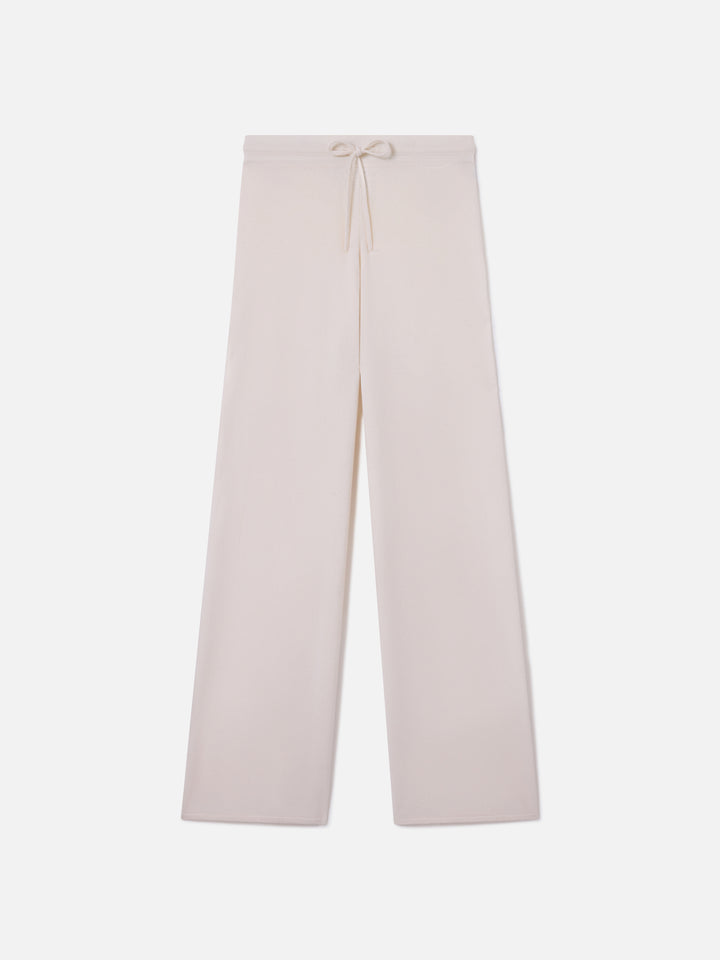 Pantalon large en cachemire Cambon en blanc cassé 